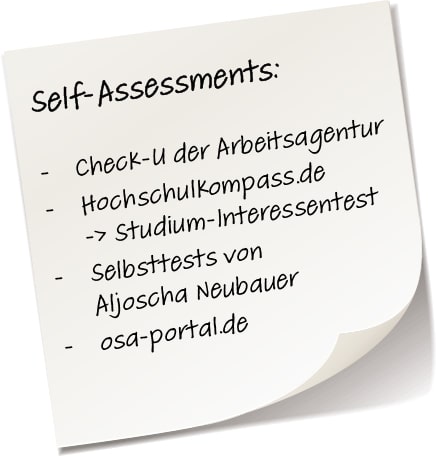 gr studienwahl self assessments